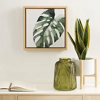 DesignOvation Sylvania Monstera Tropical Framed Canvas Art, 12" x 12"