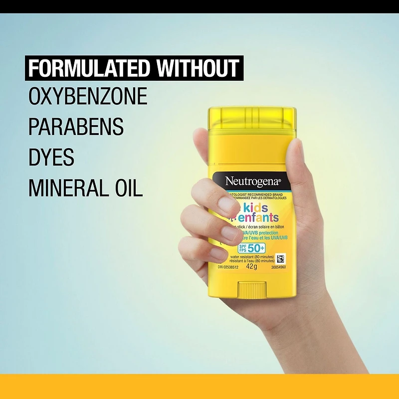 Écran solaire pour enfants en bâtonnet Neutrogena, FPS 50+, 42 g