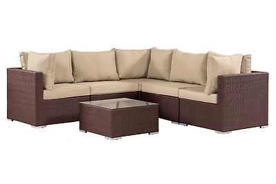 Ensemble de sofas Napier Patioflare – Brun/beige