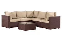Patioflare Napier Sofa Set - Brown/Beige