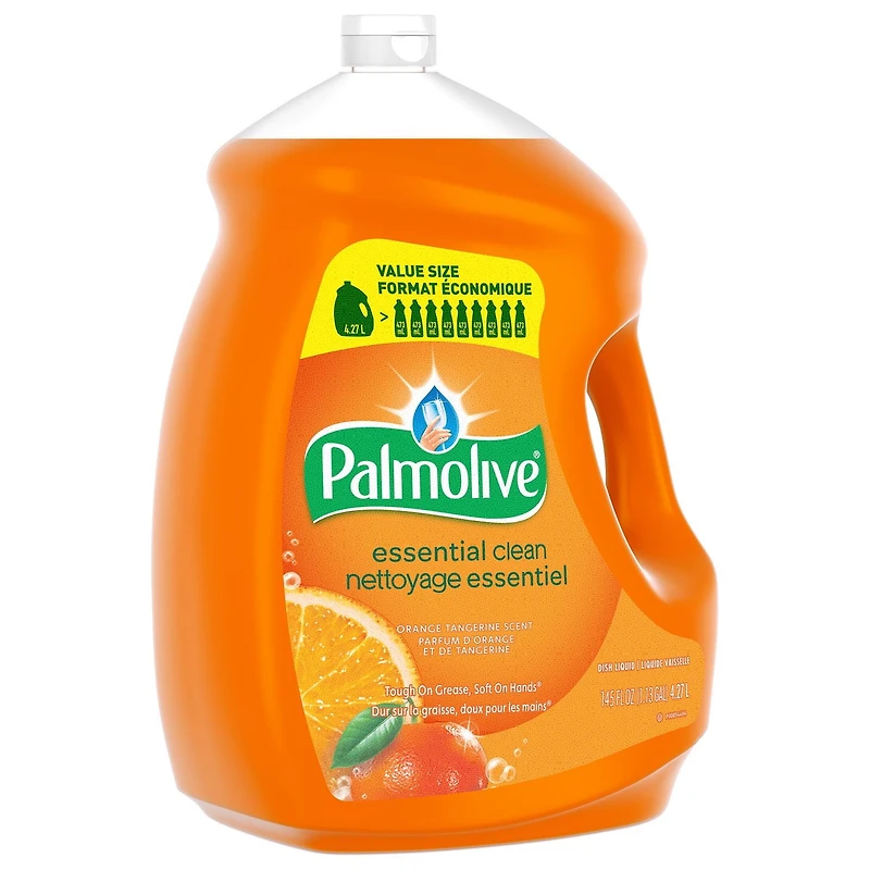 Savon à vaisselle liquide Palmolive Essential Clean, parfum Orange et tangerine - 4,27 L Palmolive Essential Clean