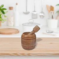 Mortier De Bois De Mangue Et Pilon 4 "