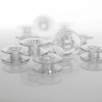 SINGER® Class 15J Bobbins - Plastic, Transparent, 4 pack, SINGER® Class 15J Bobbins