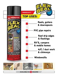 FLEX SEAL SPRAY WHITE 14 OZ LIQUID RUBBER SEALANT COATING, STOP LEAKS FAST!