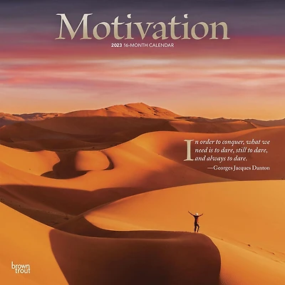 Motivation | 2023 12x24 Inch Square Wall Calendar