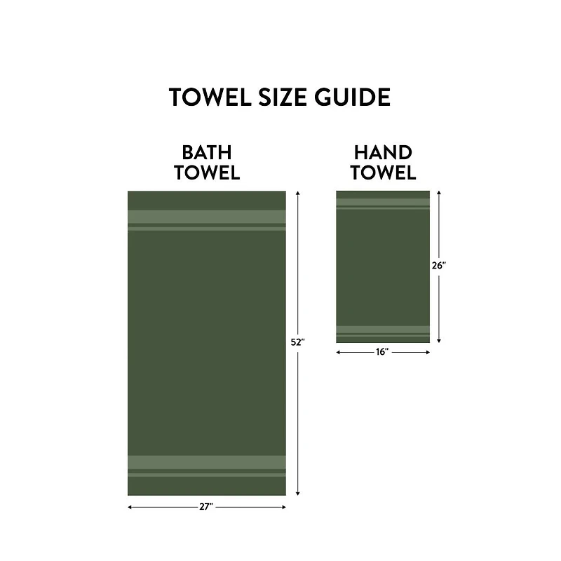 Mainstays 4pk Bundle Set - 2 Hand Towels, 2 Bath Towels, Towel Bundle Set - Measuring 27x52'' & 16x26''