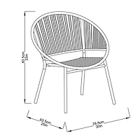 Chaise empilable en osier pour patio Mainstays Osier tissé à la main