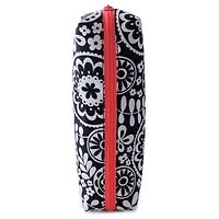 Pen+Gear Black & White Pencil Pouch with Geo Floral Print