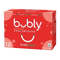 Bubly™ Eau Pétillante Saveur Fraise 12 x355 mL, Canettes