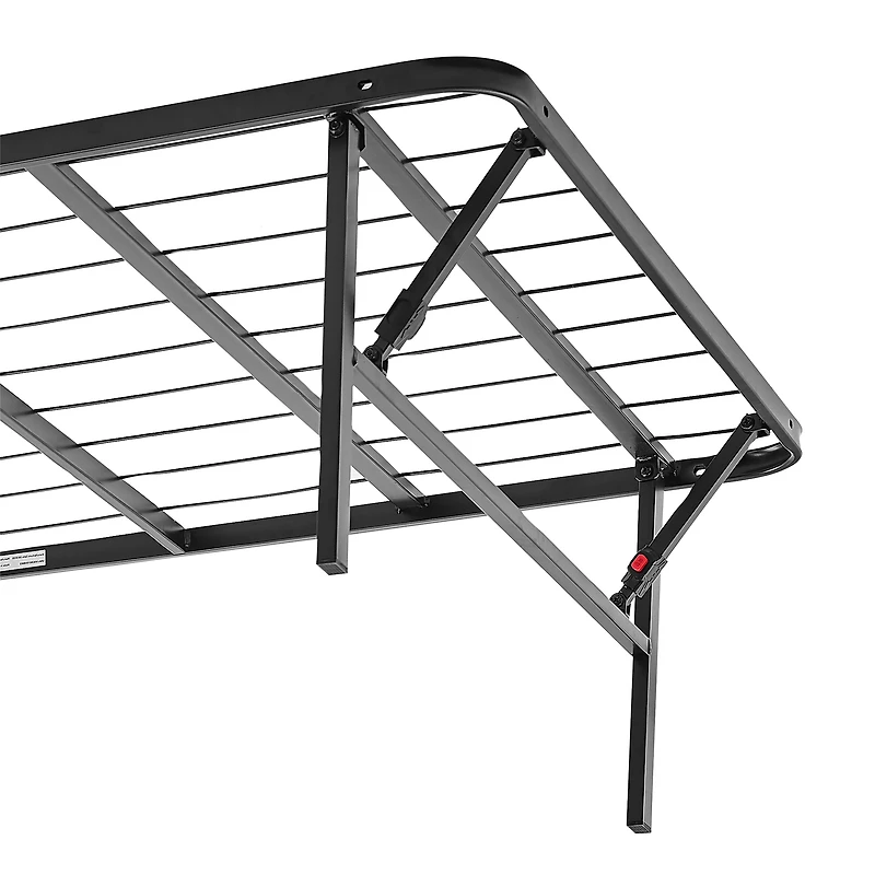 Cadre de lit plateforme pliable en acier Mainstays, format Twin XL, hauteur 14 po, sans sommier requis, noir