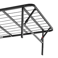 Cadre de lit plateforme pliable en acier Mainstays, format Twin XL, hauteur 14 po, sans sommier requis, noir