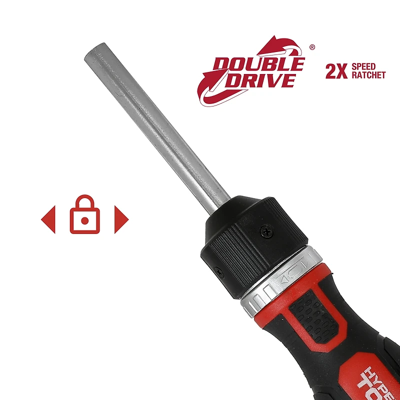 Hyper Tough 15-piece Dual Drive Double Drive 2X Speed Screw Driver Set, HYPERTOUGH PL HT 15PC DUAL SDRIVER