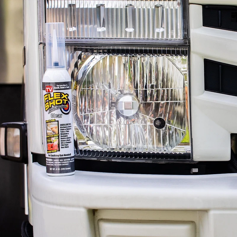 FLEX SHOT TRANSPARENT 8 OZ ADHÉSIF MASTIC EN CAOUTCHOUC ÉPAIS PLÂTRER, SCELLER ET COLLER