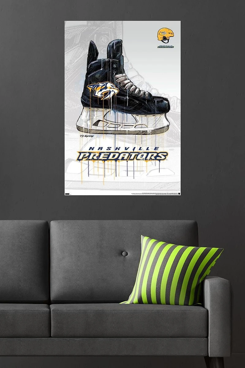NHL Nashville Predators - Drip Skate 21 Wall Poster, 22.375" x 34"