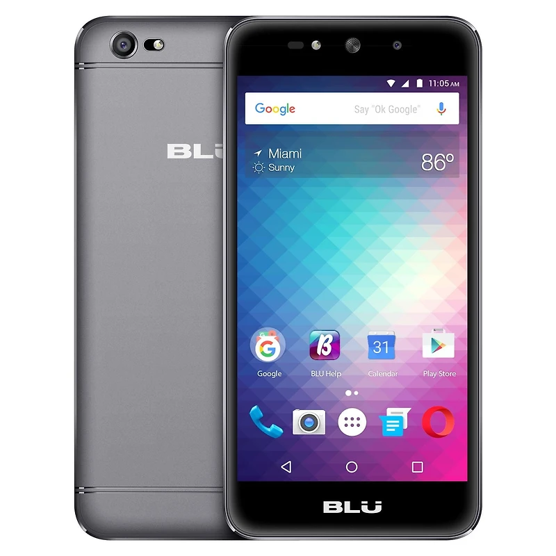 BLU Mobile Grand Max 8 GB Grey Smartphone - Unlocked (G110Q)