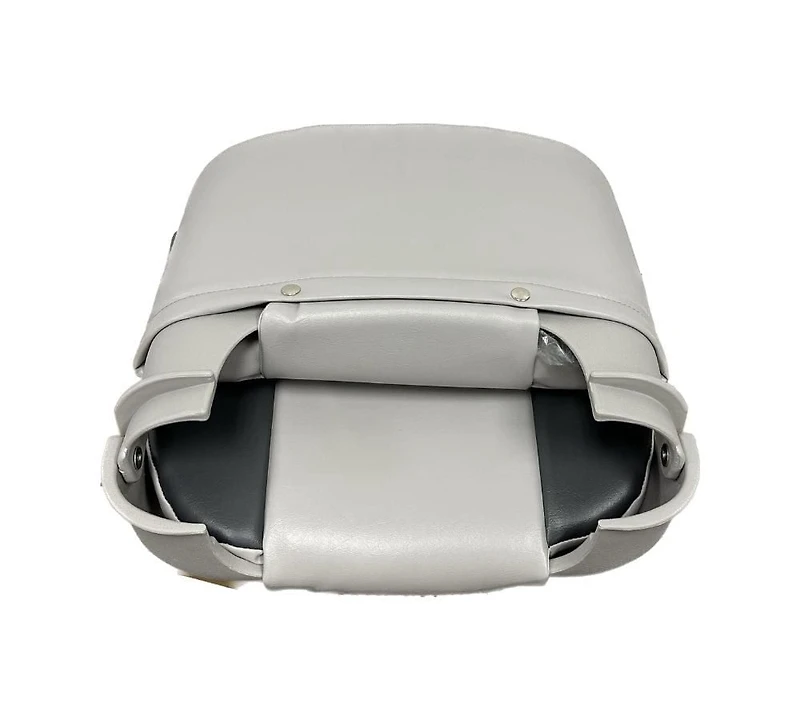 Blue Dog Marine Siège moulé rabattable avec coussins, siège de bateau de pêche avec vis en acier inoxydable, chaise de bateau pliante, chaises capitaine pour bateau de pêche – Gris/anthracite