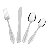 Mainstays Layton 16-Piece Stainless Steel Flatware Set Silver