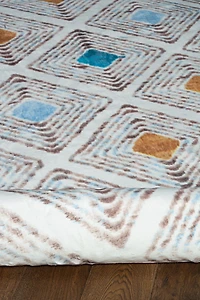 Tapis Motif Faux Lapin Blinx ivoire & beige de 5 pi x 7 pi