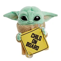 ​Star Wars “The Child” Plush Baby on Board Sign Toy, 8-in Baby Yoda Plush from The Mandalorian