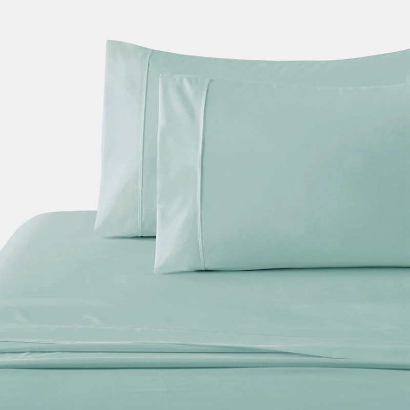 Marina Decoration 600 Thread Count Ultra Soft Deep Pocket Hotel Standard Solid Bedding Long Staple Percale Cotton All Season Sheet Set with Pillowcase