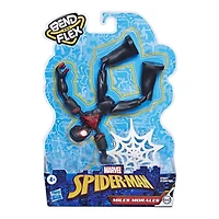 Marvel Spider-Man Bend and Flex  - Figurine flexible Miles Morales de 15 cm, incluant accessoire