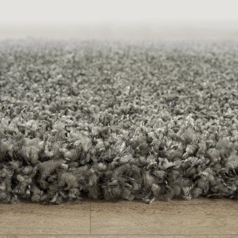 hometrends Deluxe Grey Shag Rug, 5 ft. 3 in. x 7 ft.