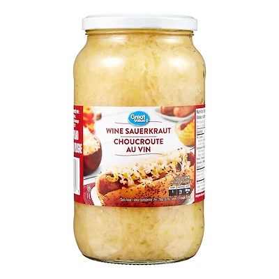 Great Value Wine Sauerkraut, 1 L