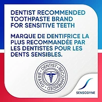 Dentifrice pour dents sensibles Sensodyne pour le soulagement de la sensibilité dentaire et l’amélioration de la santé des gencives, dentifrice au fluorure, blanchissant, 75 mL Blanchissant, 75 mL