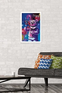 Five Nights at Freddy's: Sister Location - Funtime Freddy Wall Poster, 22.375" x 34" Framed