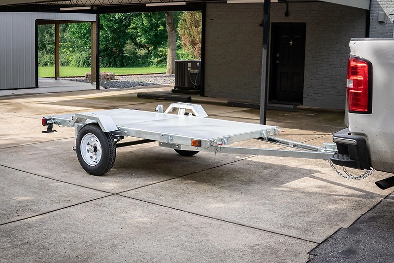 DK2 Ensemble de remorque utilitaire PLIABLE polyvalente de 4 pi x 8 pi (1,2 x 2,4 m) galvanisés