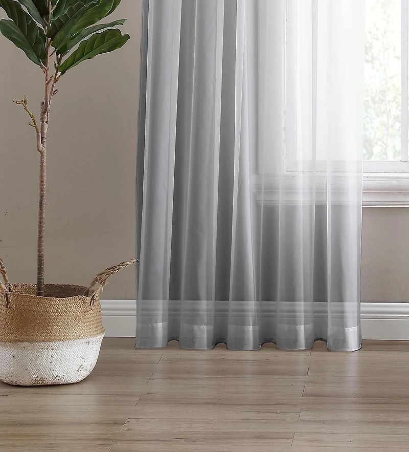 Sheer Window Panel Curtain- 2 Pack
