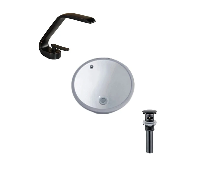 DROP Bath and Kitchen DR091106 Undermount Bathroom Sink Set