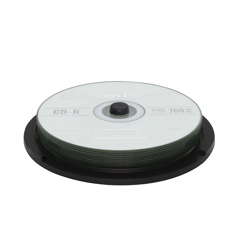 Green Project Enregistrable CD-R 52X 10-paquet boîte de gâteau CD-R 10-paquet