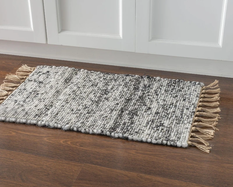 Verginia Berber Natural & 1 ft. 10 in. x 2 ft. 10 in. Accent Rug
