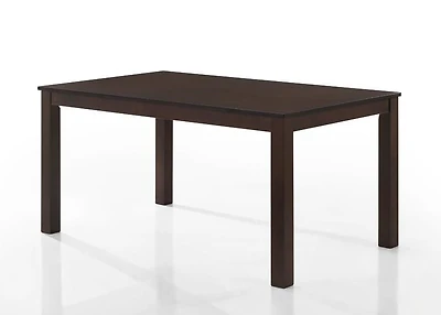 Aerys Palko Table de salle à manger en bois massif cappuccino
