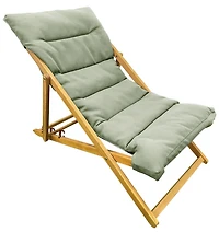Chaise transat d'extérieur F.Corriveau International avec coussin
