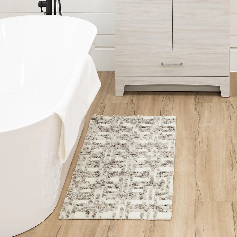 Tapis de bain Emissary HOMETRENDS - Gris 50,8 cm x 81,2 cm