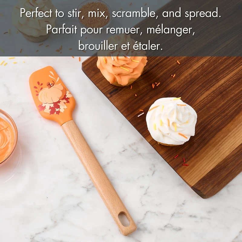 Way-to-Celebrate 12" Silicone Spatula, Orange Pumpkin, WAY-TO-CEL PL SILICONE SPATULA