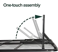 Cadre de lit plateforme en métal Zinus SmartBase avec tête de lit rembourrée et base de matelas
