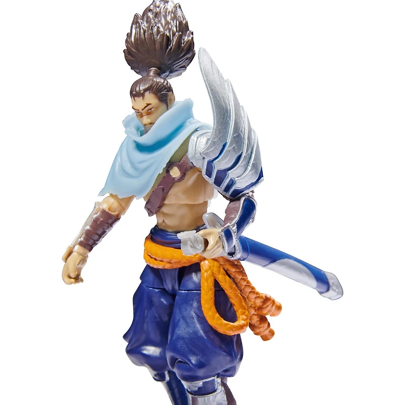 League of Legends, 4-Inch Yasuo Collectible Figure w/ Premium Details and Sword Accessory, The Champion Collection, Collector Grade, Ages 12 and Up
