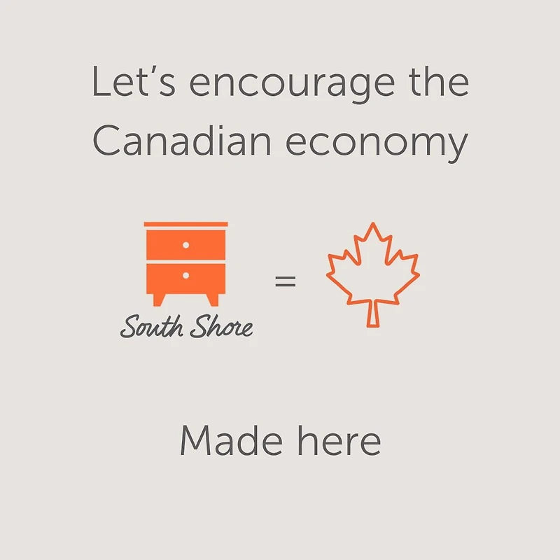 Lit avec paniers de rangement en osier inclus Queen, fini Chêne hivernal, collection Versa de Meubles South Shore