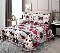 Marina Decoration Rich Printed Embossed Pinsonic Coverlet Bedspread Ultra Soft Bedding Summer Quilt Set with Shams