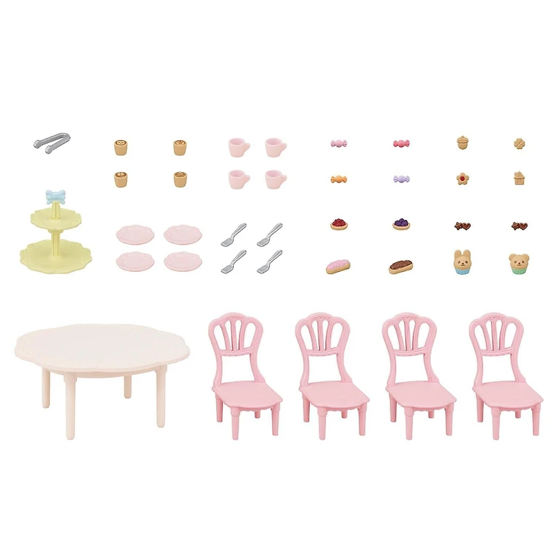 Calico Critters Sweets Party Set, meubles et accessoires pour maison de poupée