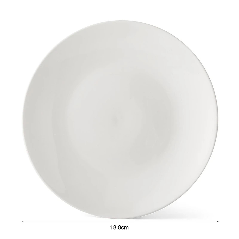 Mainstays assiette à salade en pierre ronde émaillée blanche, 7,5 "