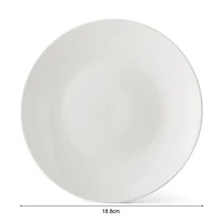 Mainstays assiette à salade en pierre ronde émaillée blanche, 7,5 "