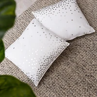 Fabstyles Holiday Lights Cotton Cushions Removable Cover Poly Filled Decorative Pillows