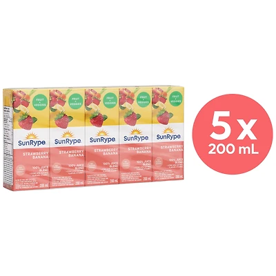 SunRype Strawberry Banana Juice Boxes 5 x 200 ml