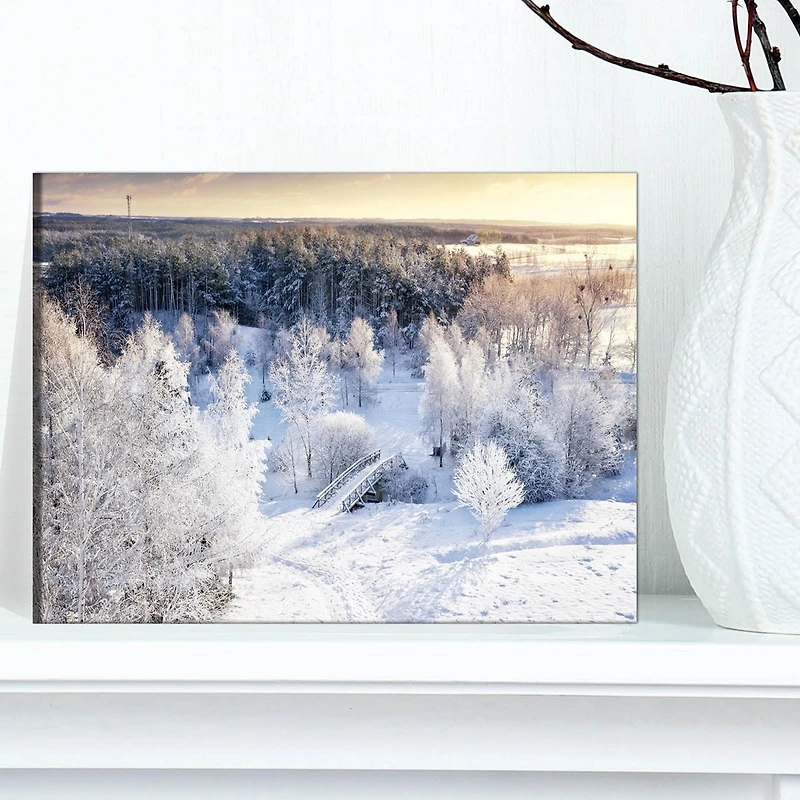 Designart Beau panorama d'hiver Art mural sur toile