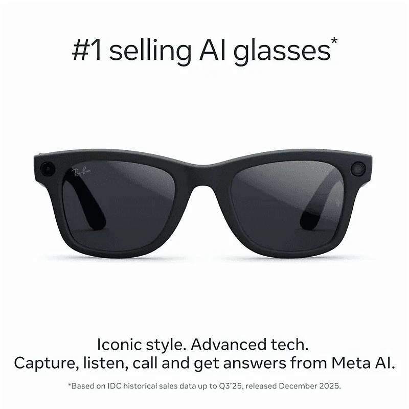 Ray-Ban | Meta Wayfarer (Gen 2) – Noir mat, verres Transitions® gris