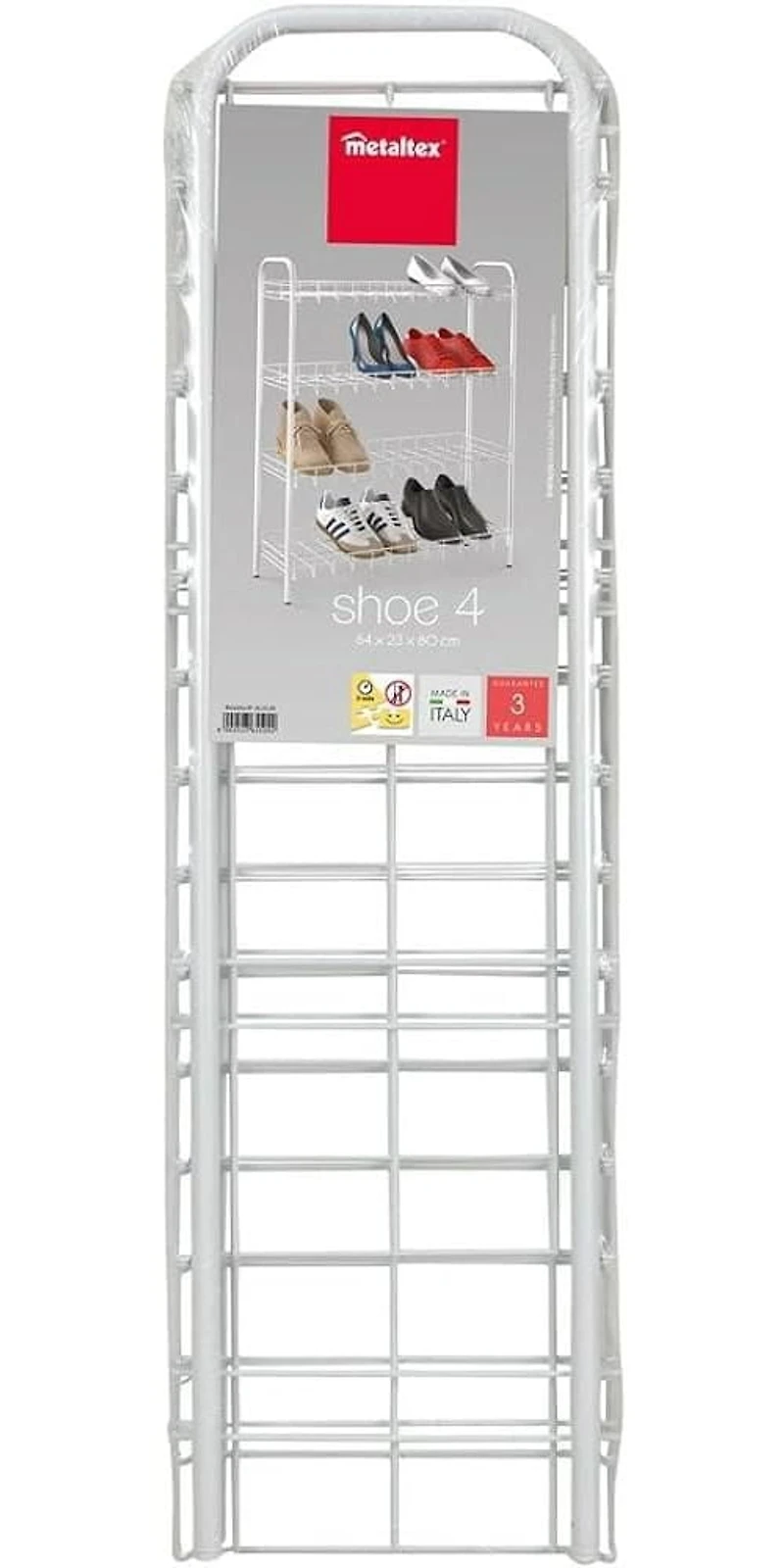 Metaltex Slimmer Scarpa 4-Tier Shoe Organizer